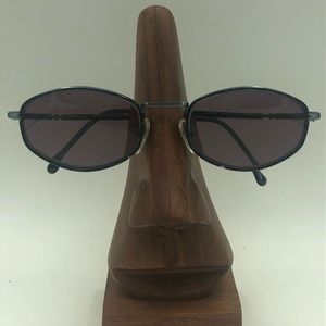 Albert Nipon Black/Blue Oval Sunglasses Frames